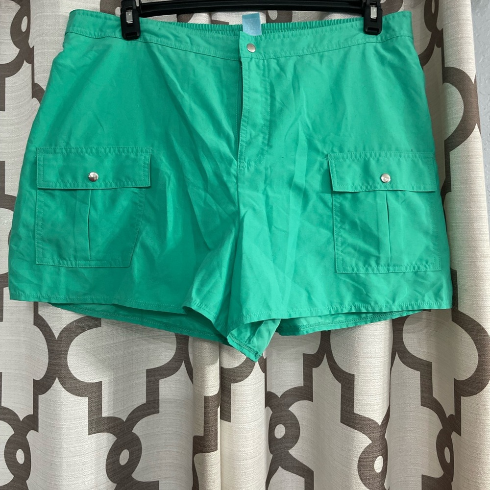 Kim Rogers Vibrant Green Swim Shorts